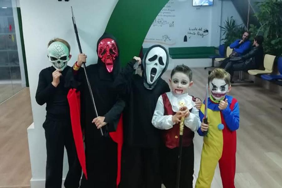 Fotografía de niños disfrazados para Halloween
